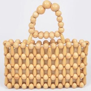 Brand New Wooden Beads Clutch Bag